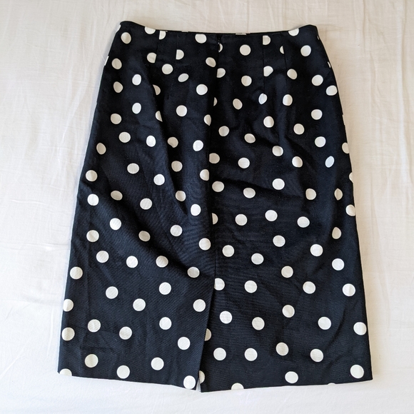 Ann Taylor polka dot Pencil Skirt size 4 Black and White - Picture 9 of 10